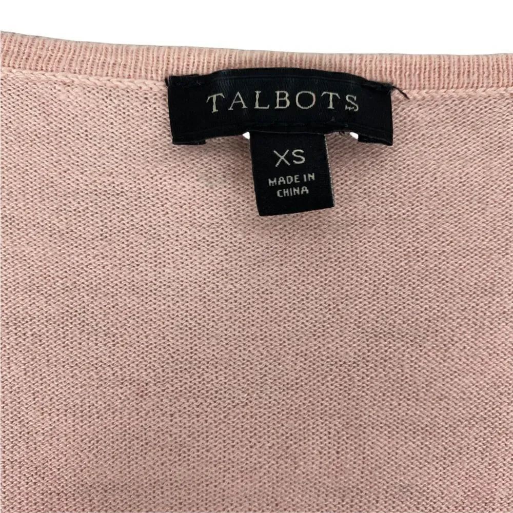Talbots Long Open Front Roll Hem Cardigan size XS - Picture 3 of 4